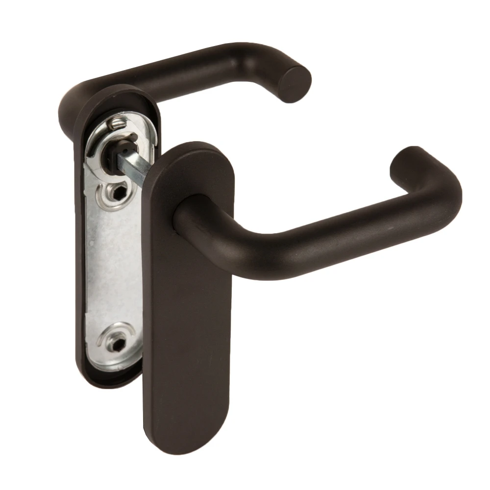 Фото Ручка дверная FP.DH172.0433 W/CYL HOLE NE (9x140) без отверстий под ЦМ BL-24 черный