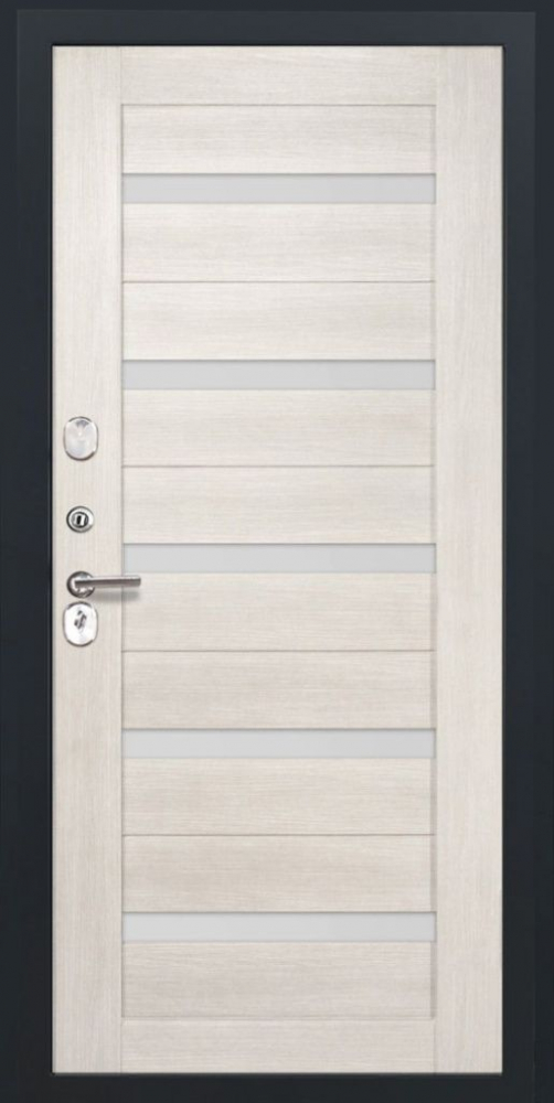 Входная дверь ДвериПРО Аура СБ-1 (ст. белое, 16мм, беленый дуб) DPRO198287 внутренняя сторона